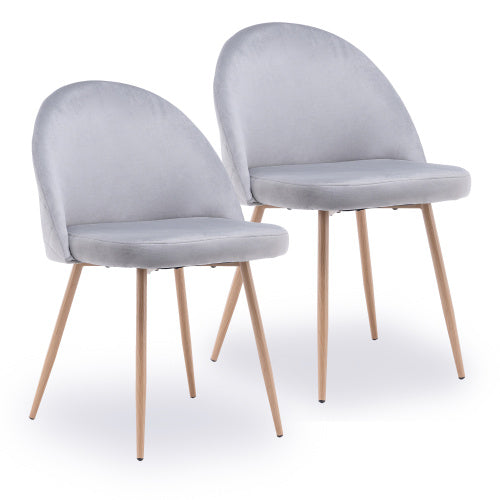 Lot de 2 chaises en velours