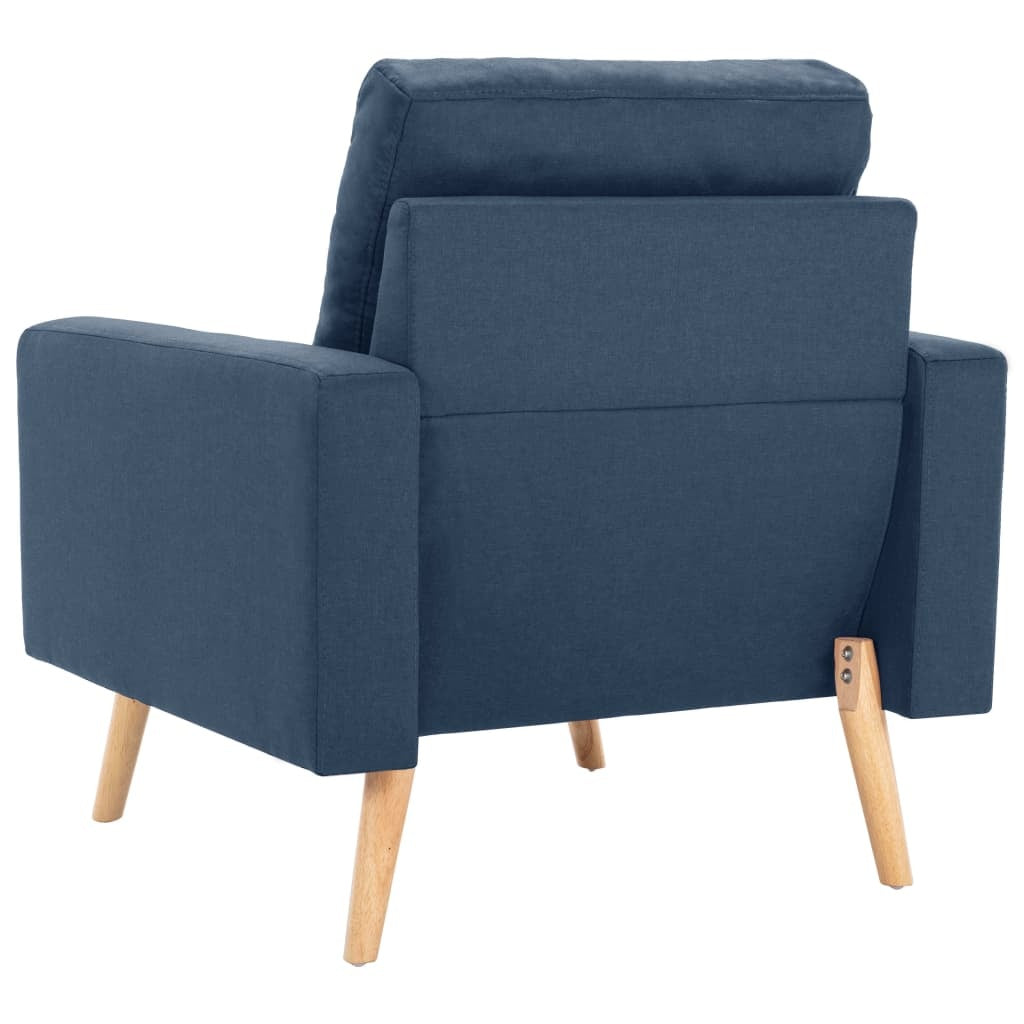 Blue fabric armchair