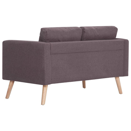 2 seater taupe fabric sofa