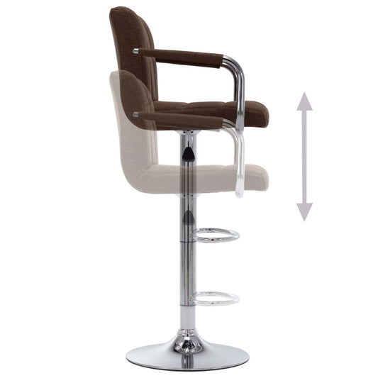 Brown fabric bar stool