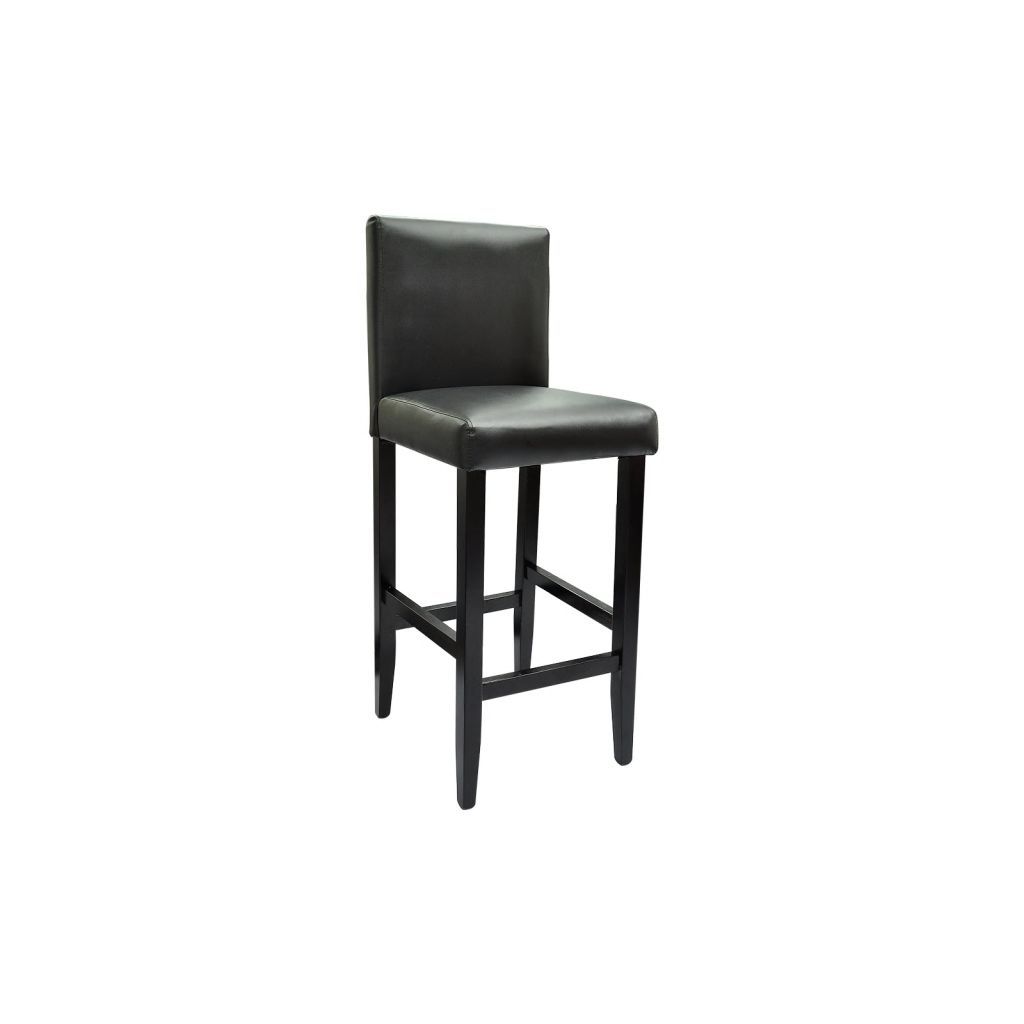 Bar table with 2 black bar stools