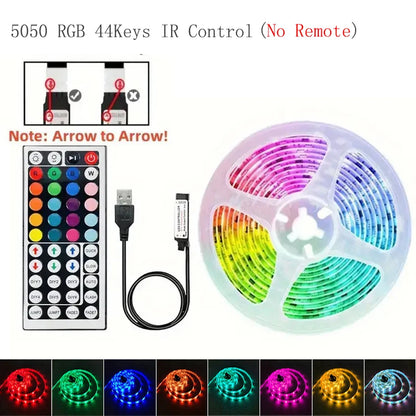 USB 1-30M LED-Lichtleiste RGB 5050 Bluetooth Wifi APP-Steuerung Luces LED-Lichtleiste Beleuchtung Musiksynchronisation für Party PC TV Wohnzimmer R 