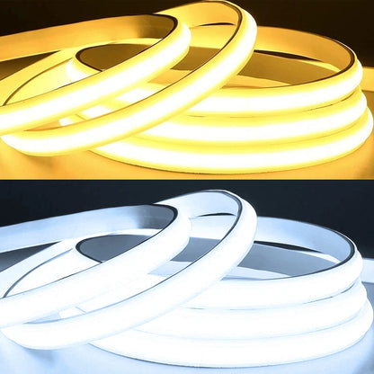 1M-30M 220V COB LED Strip Light Waterproof COB LED Tape EU Power Plug Flexible Ribbon Lamp For Bedroom Kitchen Outdoor Decor