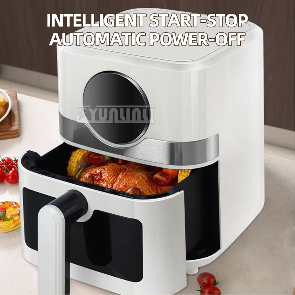 Household Air Fryer Multifunctional 6L Intelligent Freidora Oil-free Visualization Electric Frying Oven Fried Machine