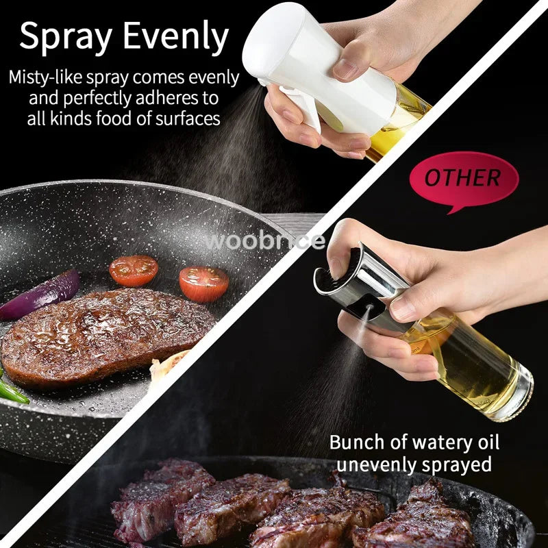 200/300/500ml Oil Spray for Kitchen Oil Nebulizer Dispenser Spray Oil Sprayer Airfryer BBQ Camping Olive Oil Diffuser Cooking