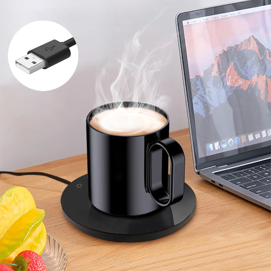 Tassenwärmer, USB-Tassenwärmer, Kaffeetassenheizung, Thermostat-Heizung, Untersetzer, Tasse, elektrisch, Milch, Tee, Kaffeetassenwärmer für Büro und Zuhause 