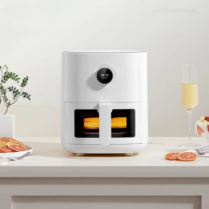 Xiaomi Mijia Smart Air Fryer Pro 4L Hot Oven Cooker Viewable Window APP Timing OLED Screen Without Oil 360° Hot Air Deep Fryer