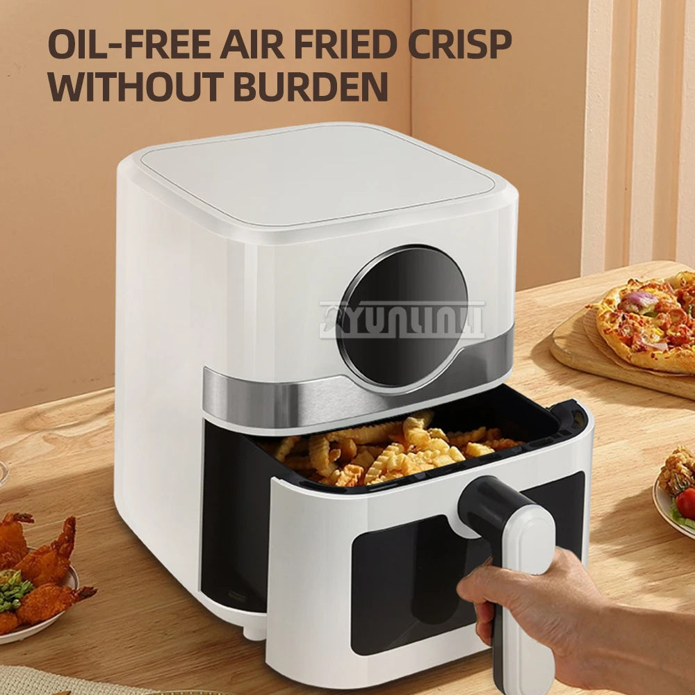 Household Air Fryer Multifunctional 6L Intelligent Freidora Oil-free Visualization Electric Frying Oven Fried Machine