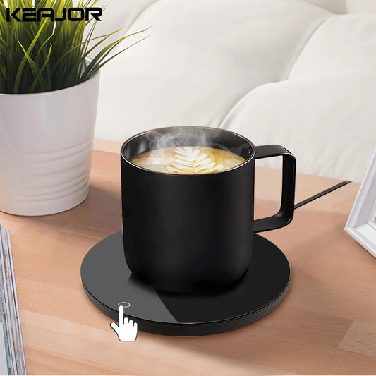 Kaffeetasse-Heizung, Tassenwärmer, USB-Heizkissen, elektrische Milch, Tee, Wasser, thermostatische Untersetzer, Tassenwärmer für Zuhause, Büro, Schreibtisch, DC 5 V