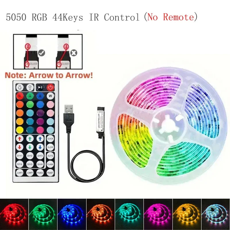 LED-Leuchten Bluetooth 5050 SMD USB LED-Streifen Alexa APP-Steuerung WIFI RGB-Klebstoff Luces LED-TV-Hintergrundbeleuchtungslampen für Raumdekoration 