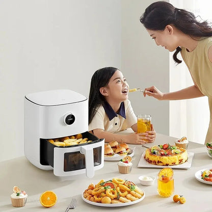 Xiaomi Mijia Smart Air Fryer Pro 4L Hot Oven Cooker Viewable Window APP Timing OLED Screen Without Oil 360° Hot Air Deep Fryer