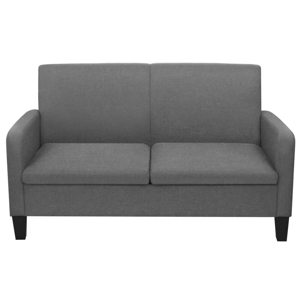 Dark grey 2-part fabric sofa group